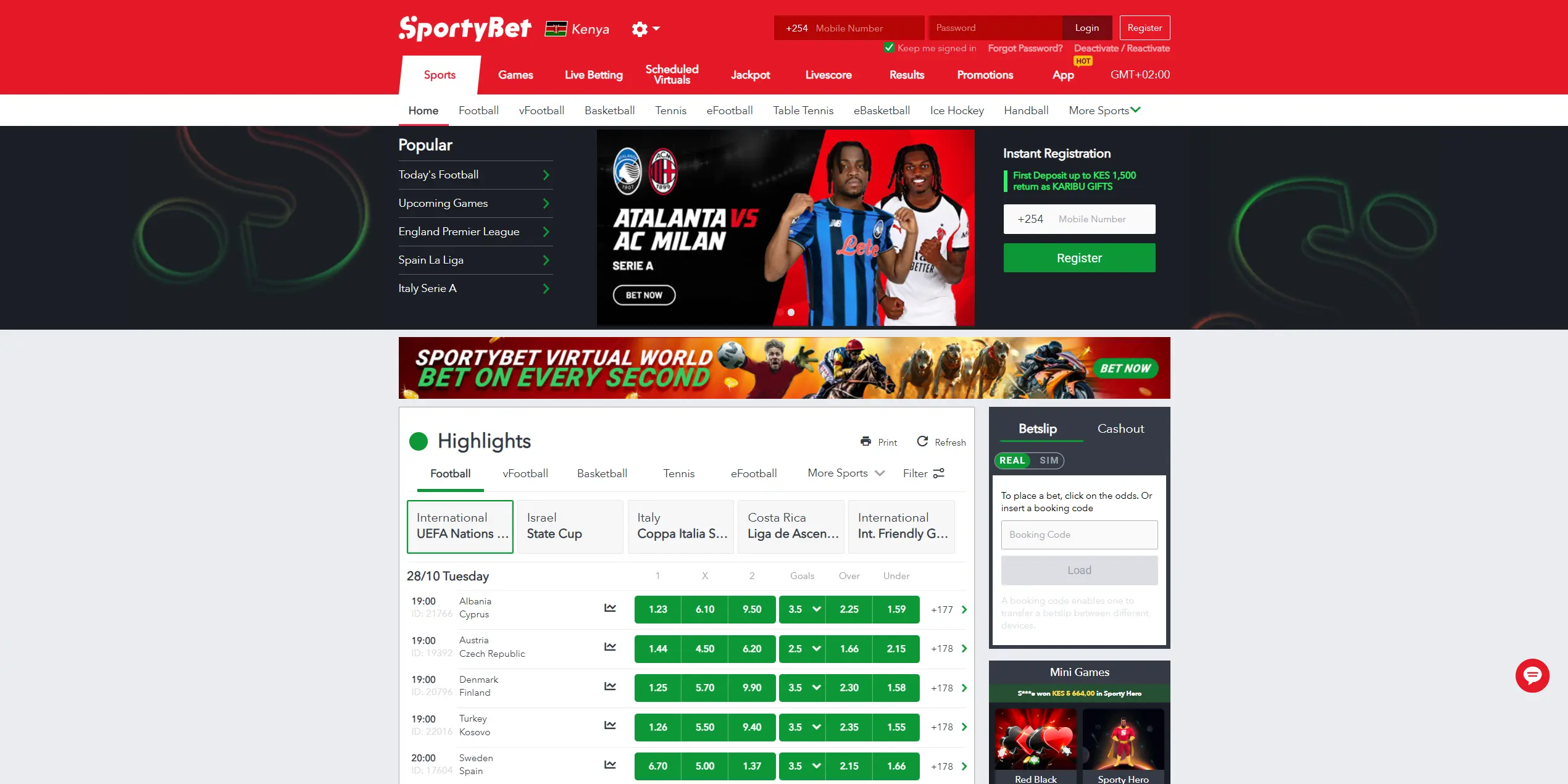 SportyBet Website