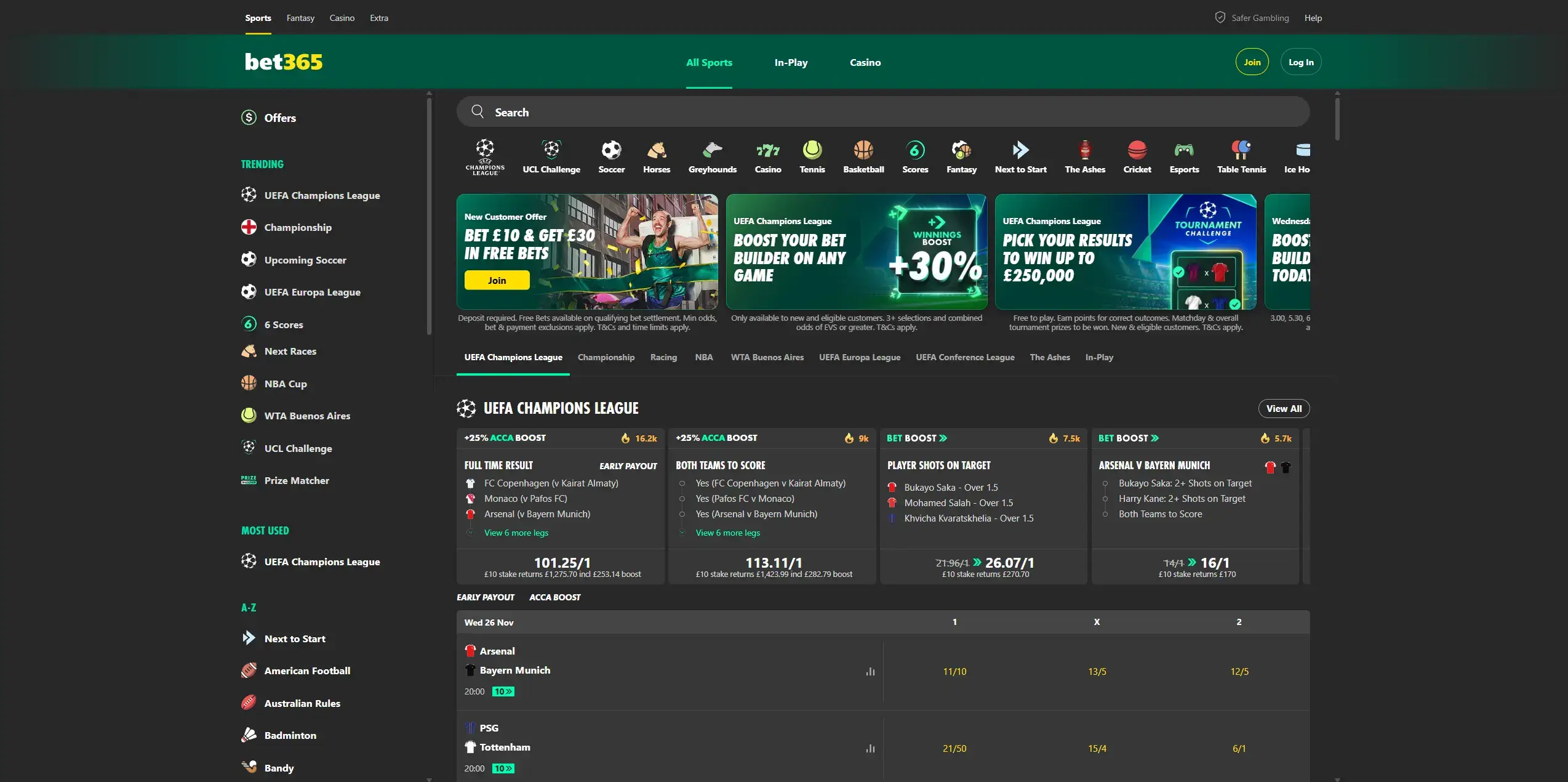bet365 Website