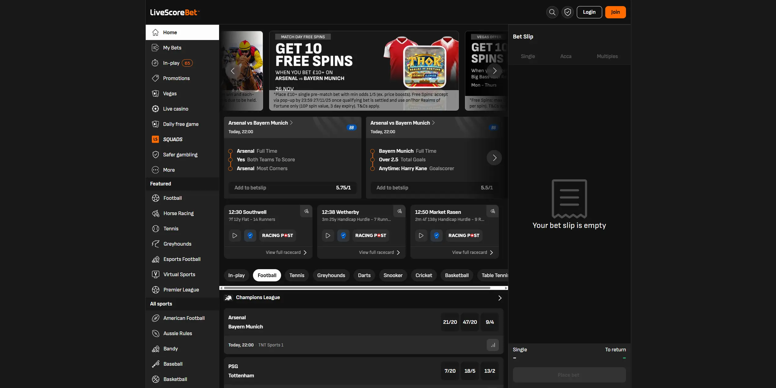 LiveScore Bet Website