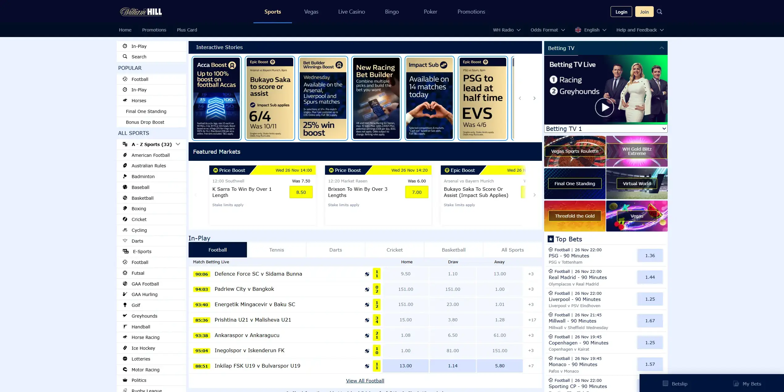 William Hill Website