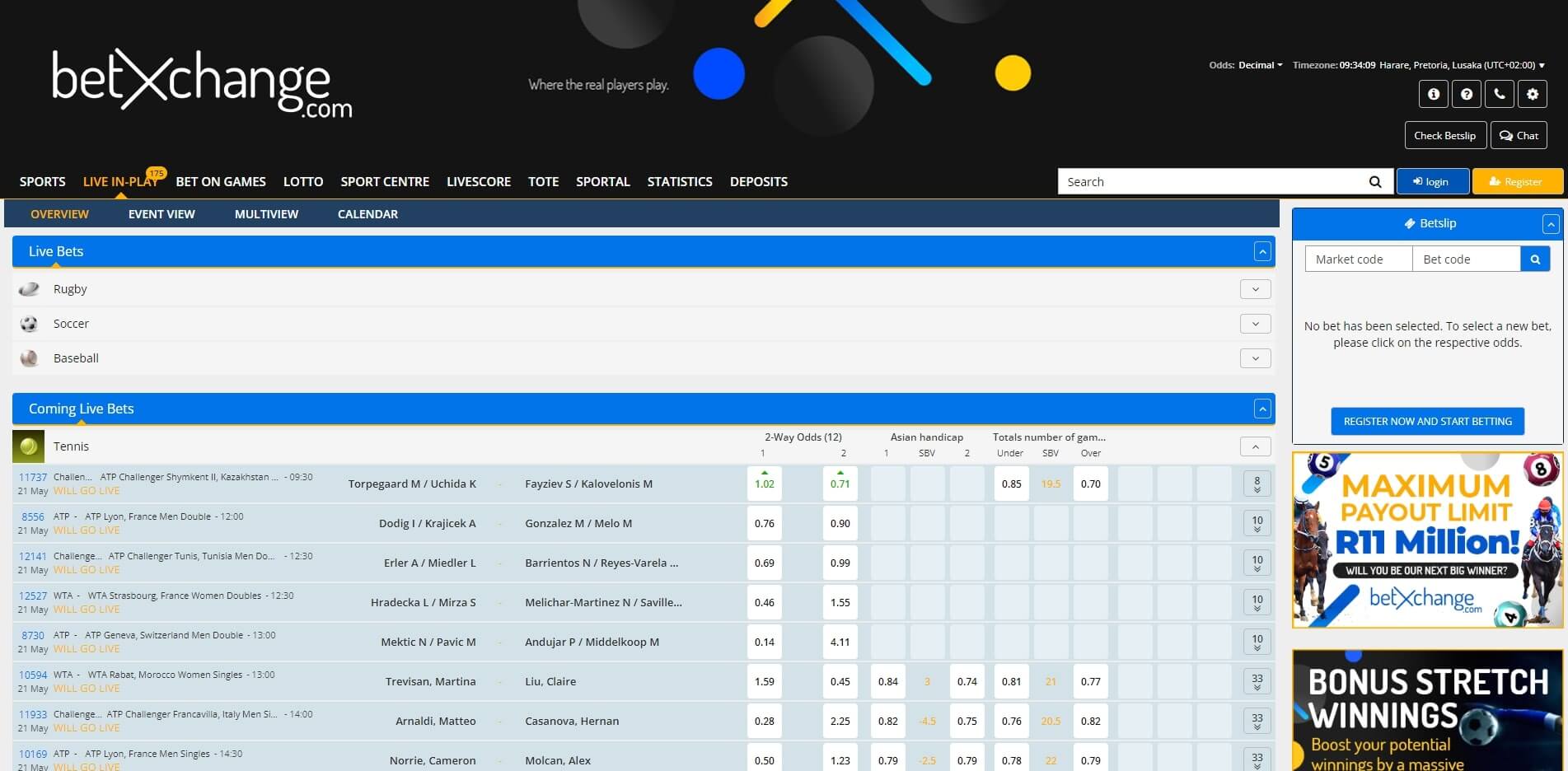 BetXchange Live Betting
