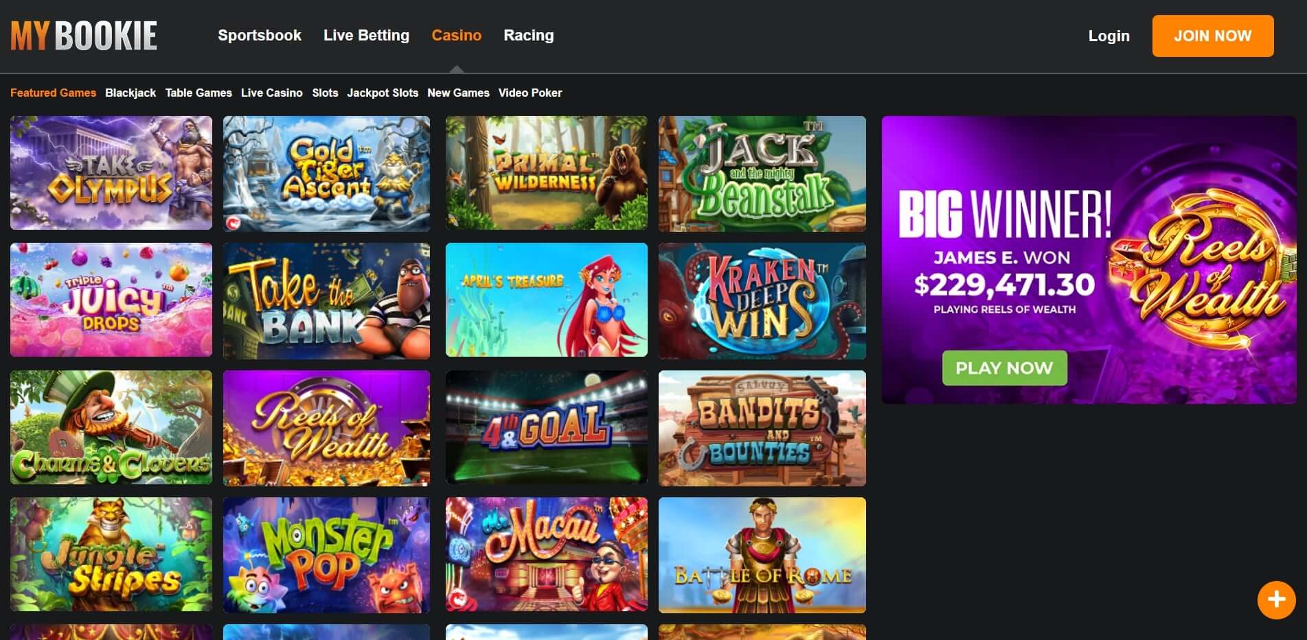 MyBookie Casino Review