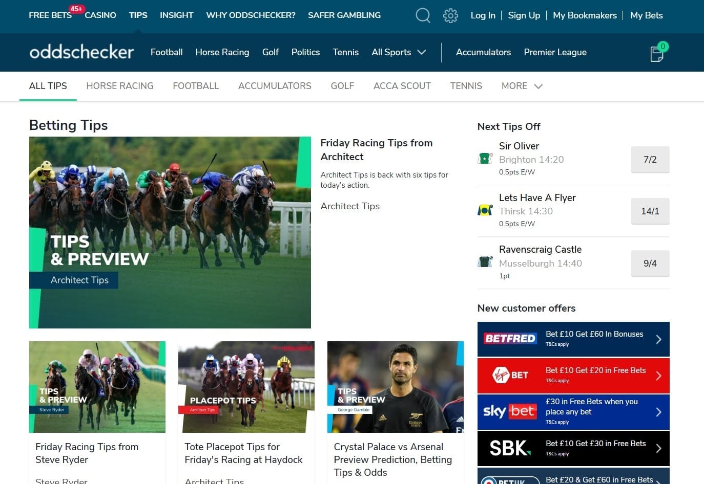 Oddschecker Betting Tips