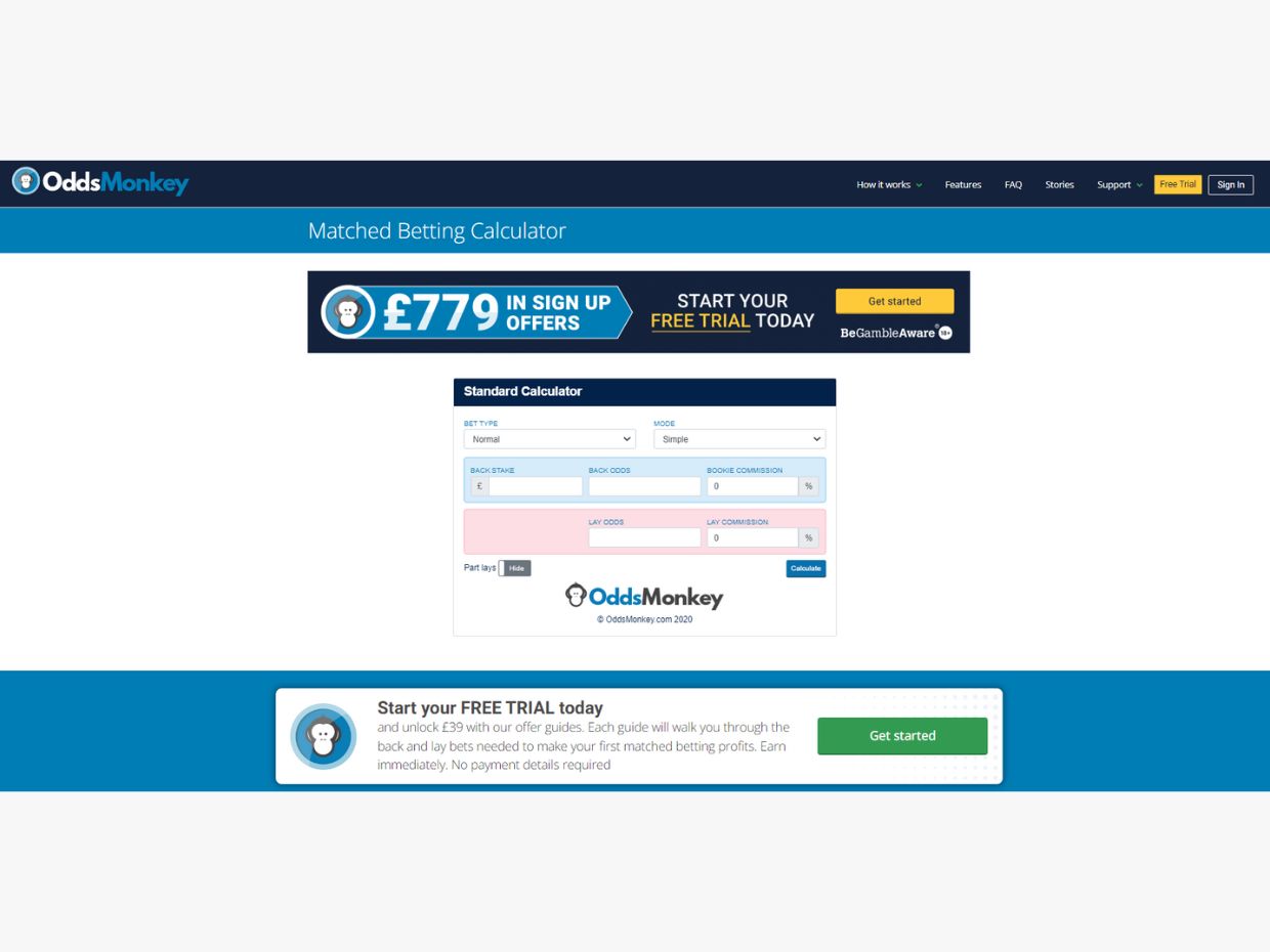 OddsMonkey Calculators