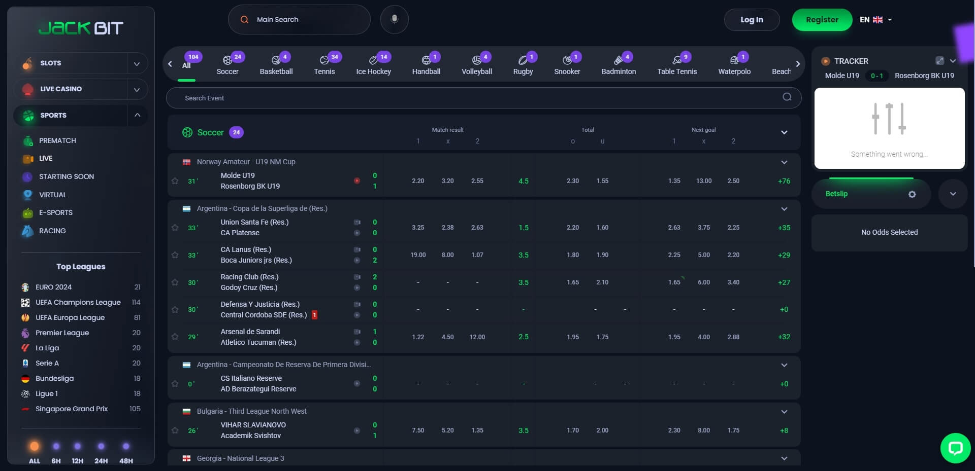 Jackbit Live Betting
