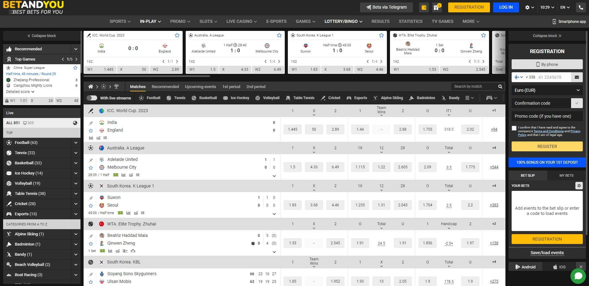 Betandyou Live Betting