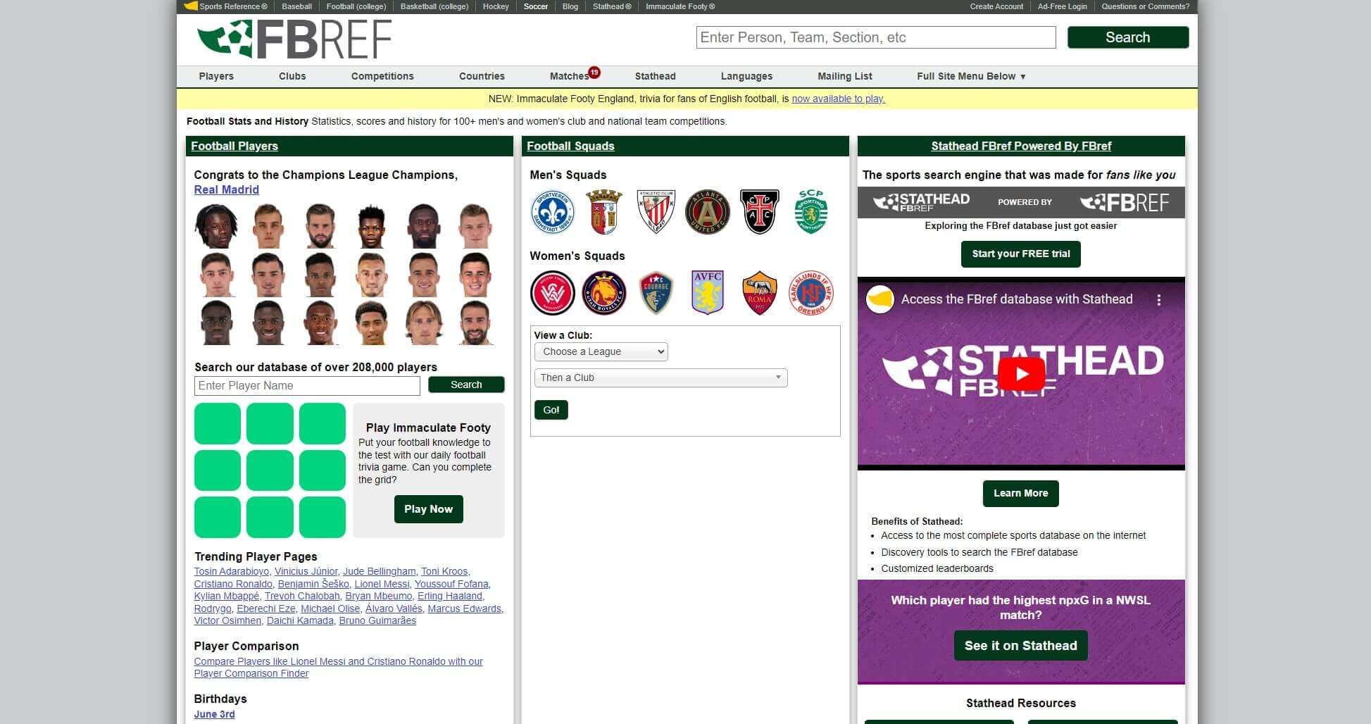 Sports Stats, Data & Analysis with FBref