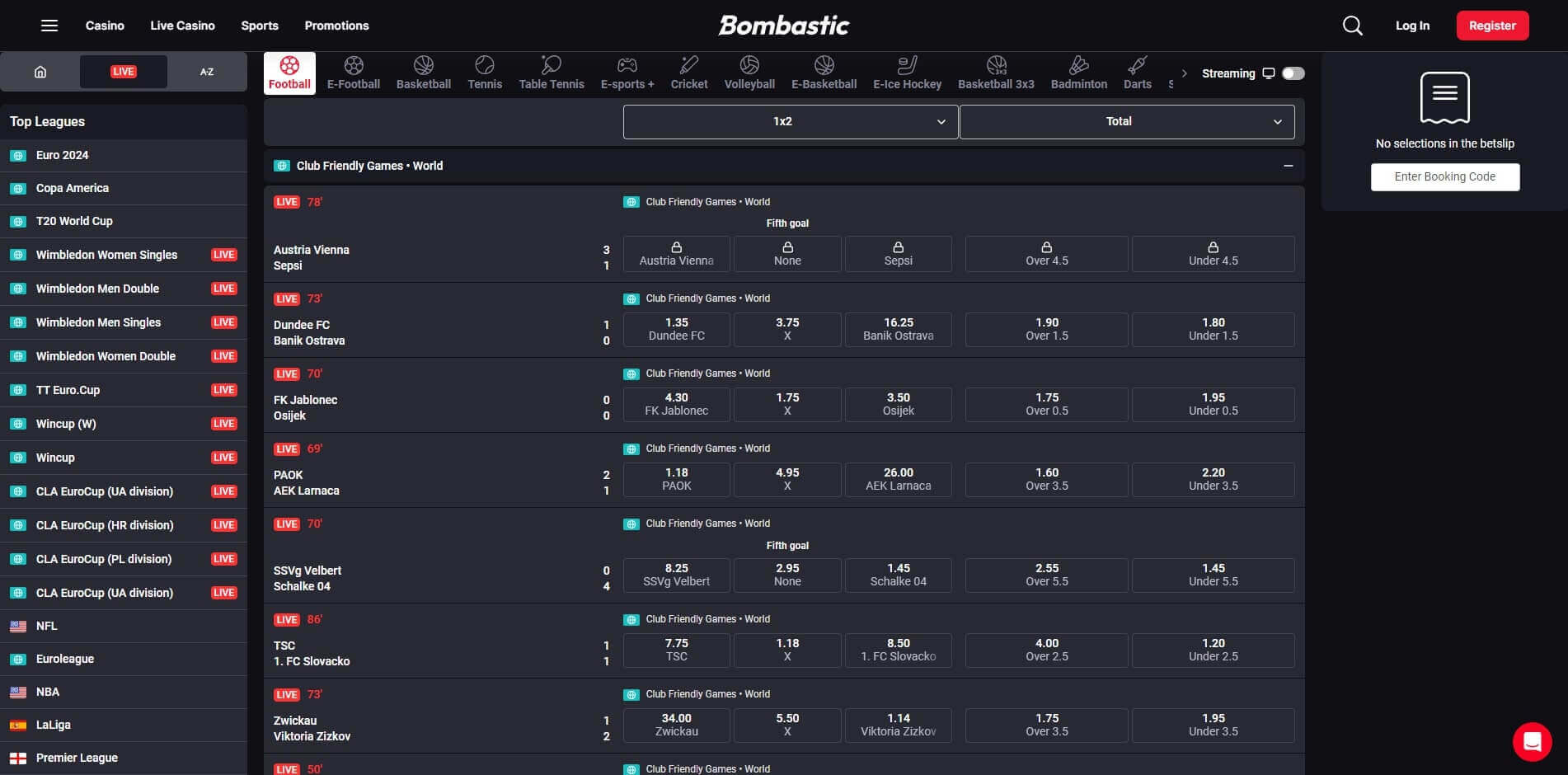 Live Betting Bombastic