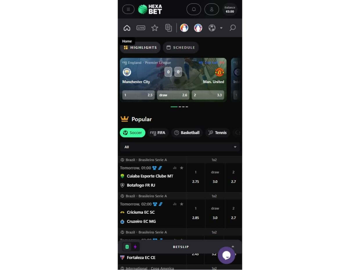 Mobile Review of Hexabet
