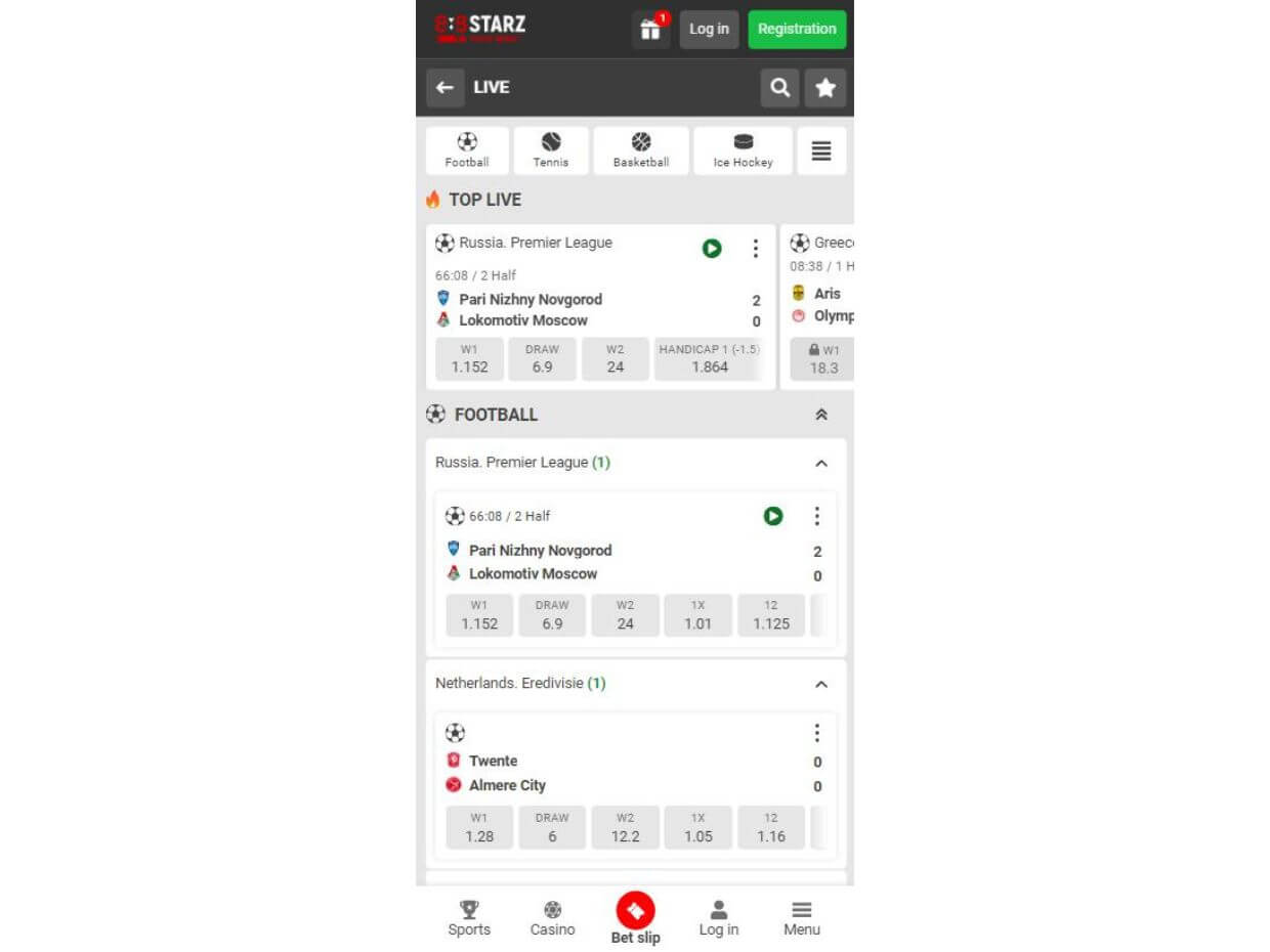 Mobile Live Betting 888starz