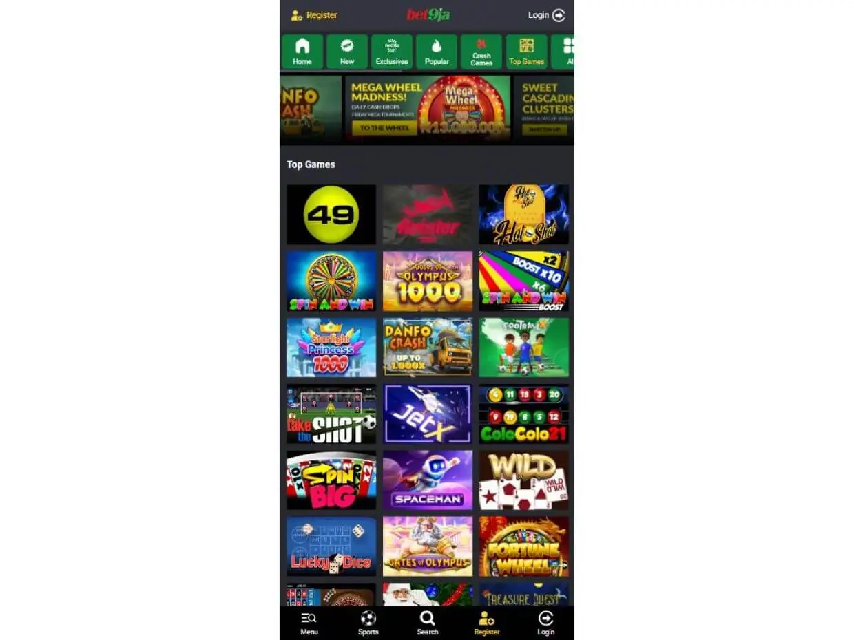 Mobile Casino Bet9ja