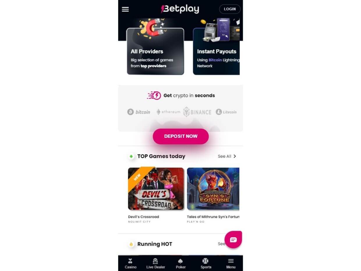 Mobile Betting Betplay.io
