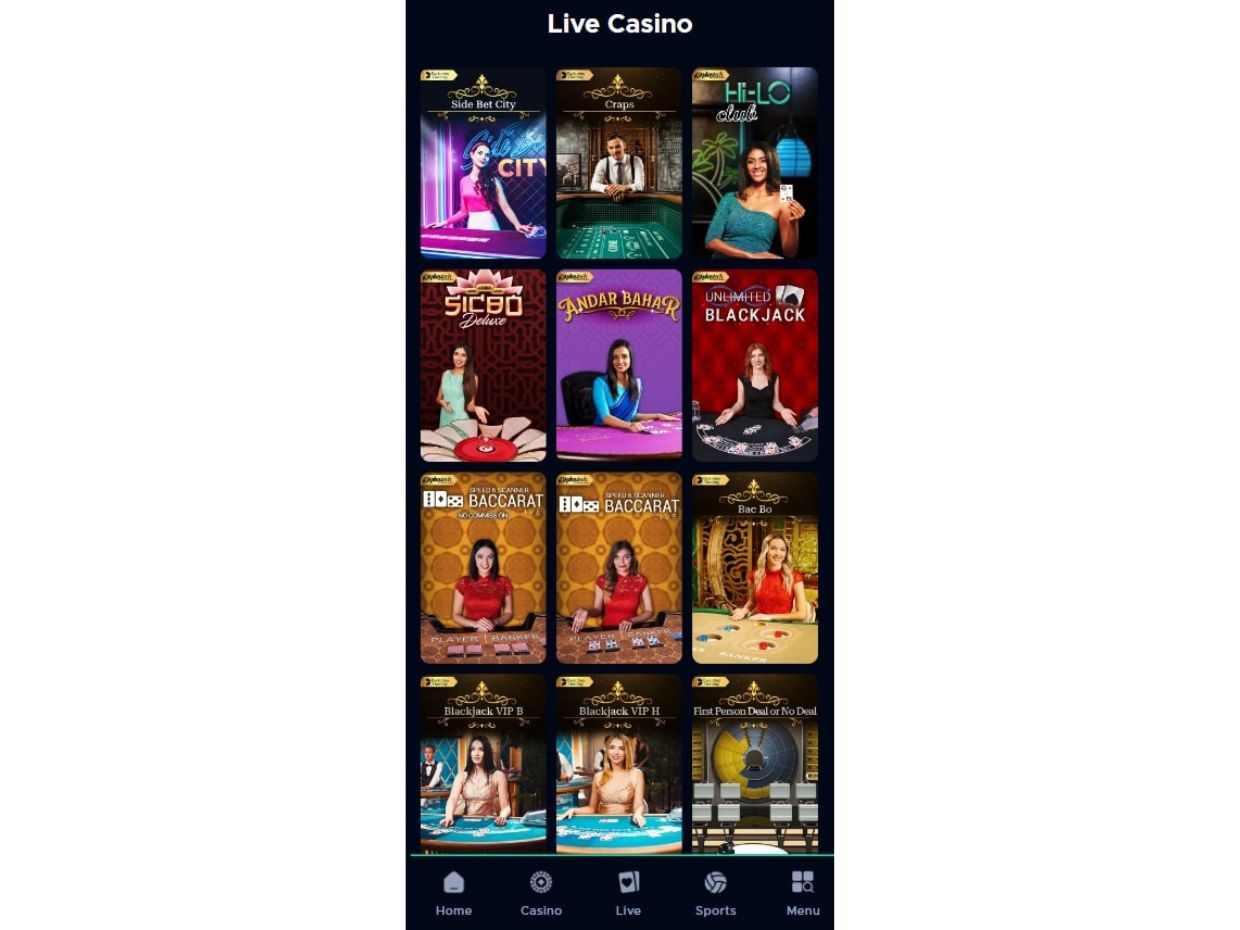 Mobile Live Casino Betrino