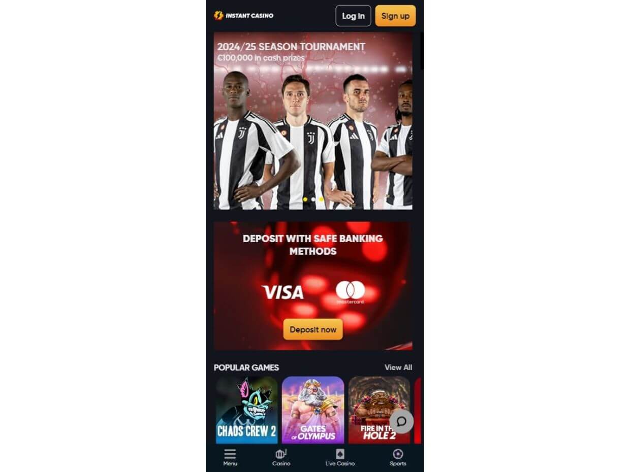 Mobile Start InstantCasino