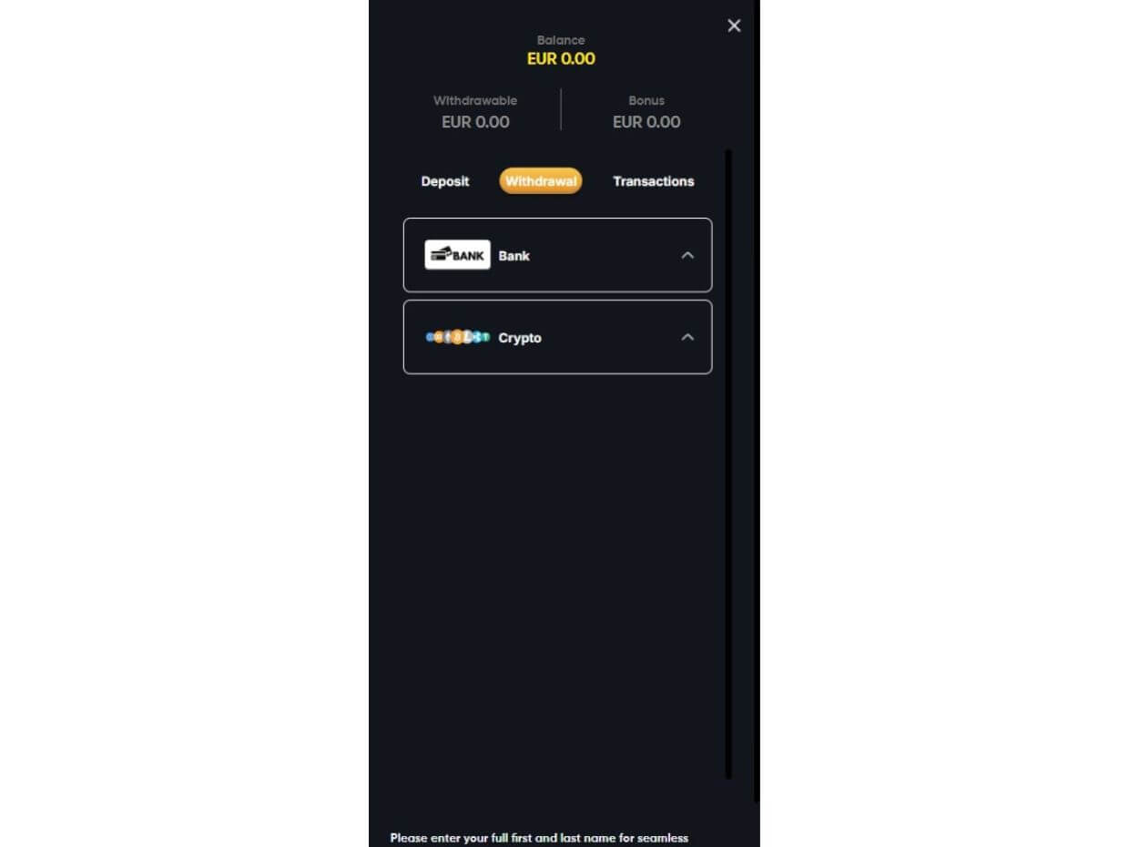Mobile Withdraw InstantCasino