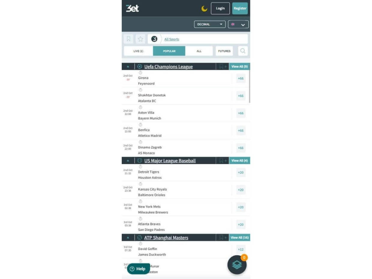 Mobile Betting Platform 3et