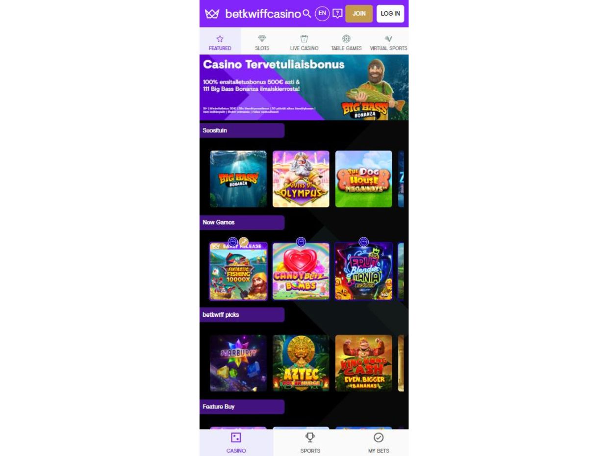 Casino Games On Kwiff Mobile