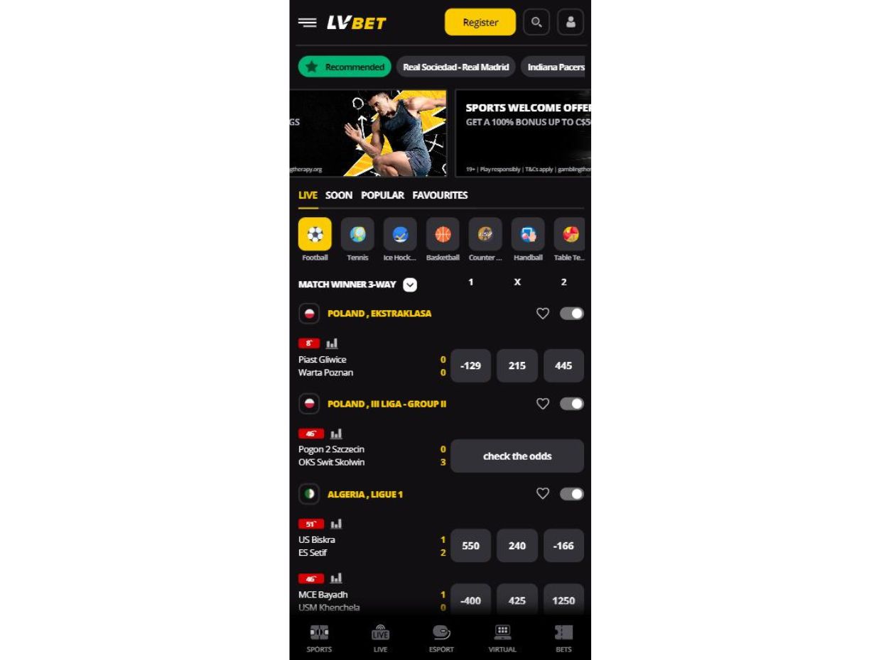 Experience Live Betting with LVBet Mobile App
