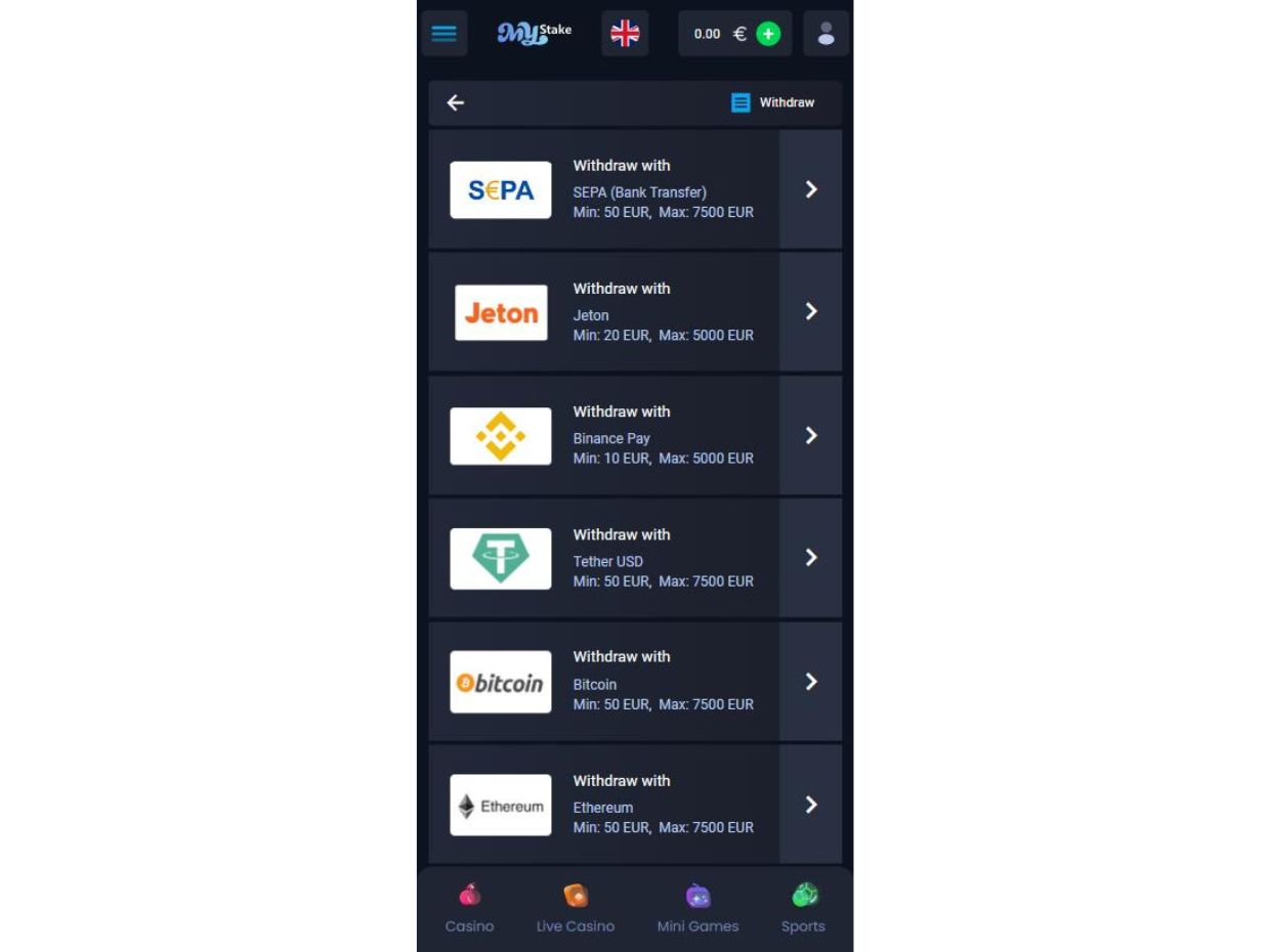 How To Withdraw Funds On MyStake Mobile