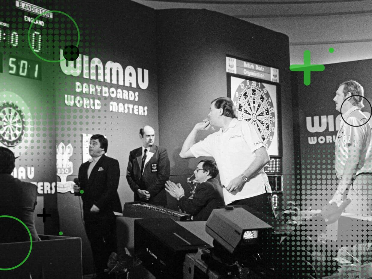 John Lowe v Bob Anderson at the Winmau World Masters 1985 Quarter Final