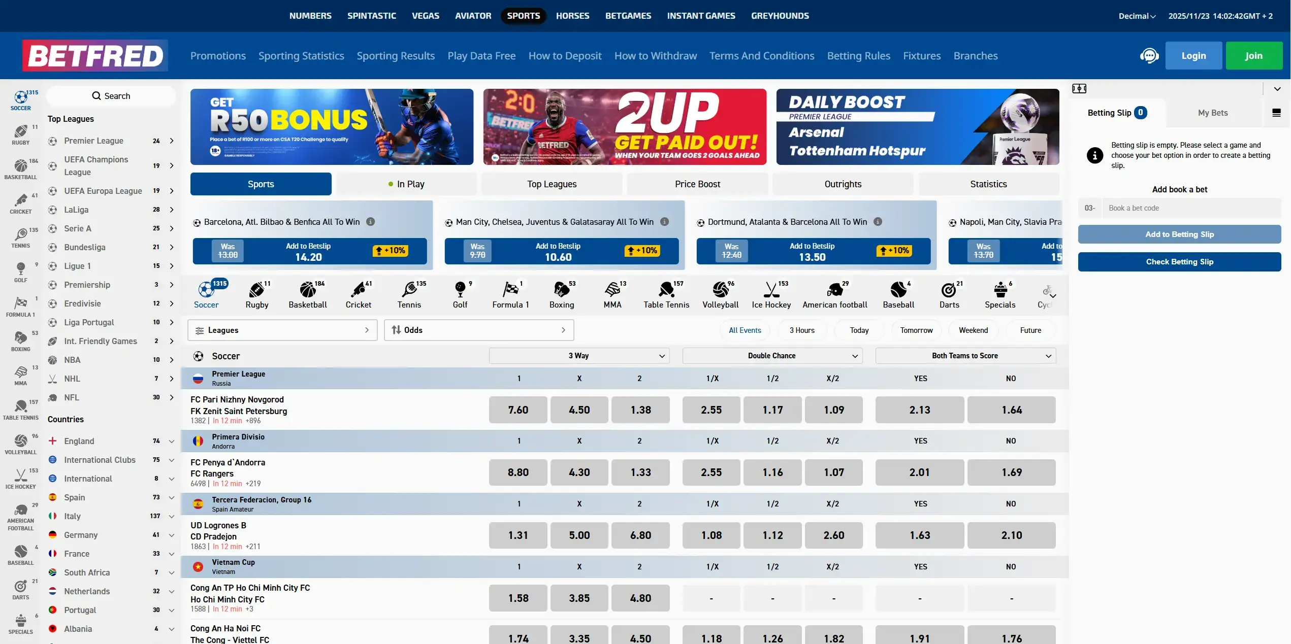 Betfred website